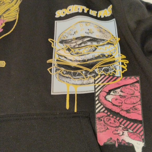 Black Graphic Sweater with Animated Character Design - Picture 5 of 14